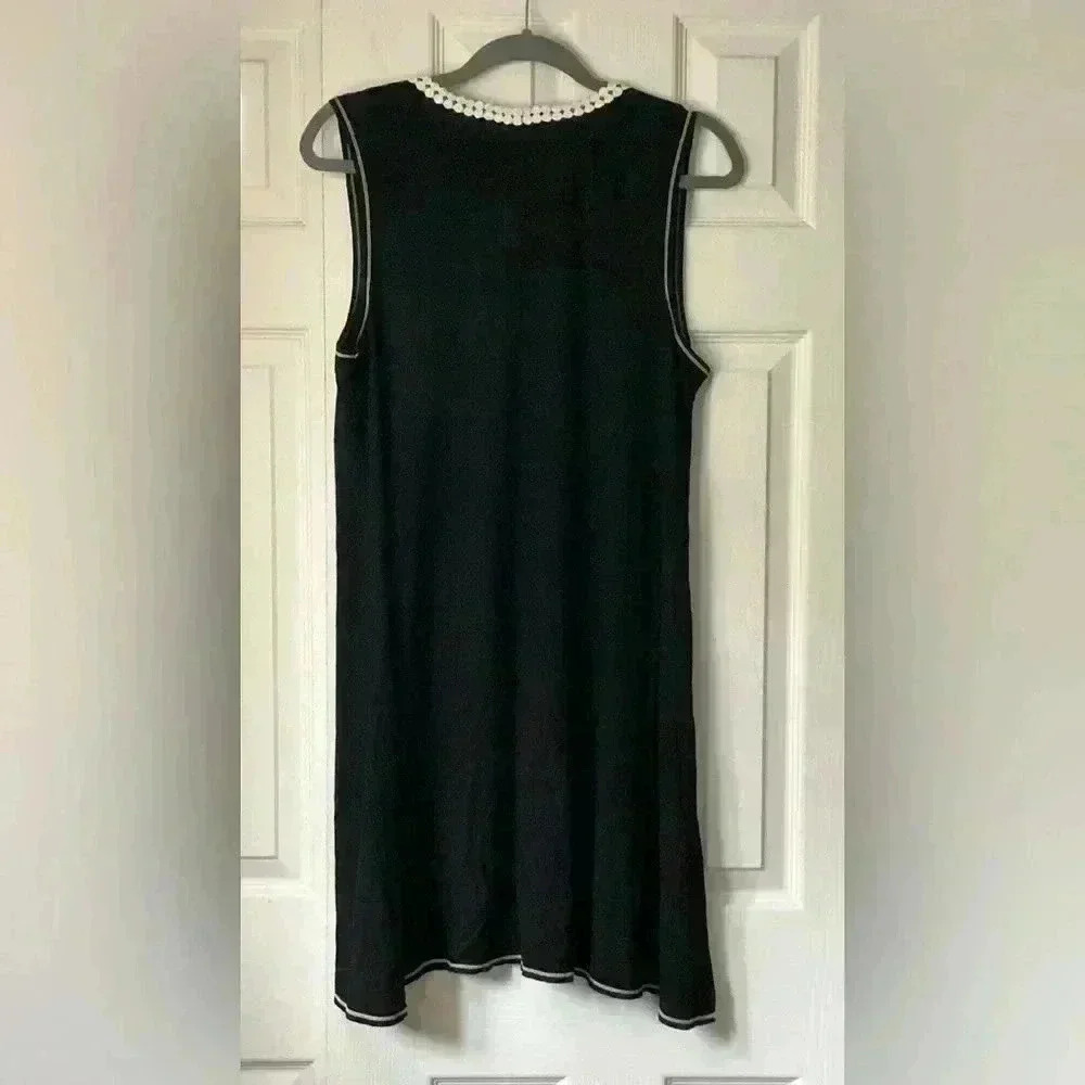 Max Studio Women's Crochet Trim Knit A-line Dress Crochet Shift Dress  Medium - Picture 12 of 12